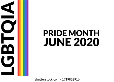 LGBT Pride Month. Holiday concept. Template for background, banner, card, poster with text inscription. Vector EPS10 illustration