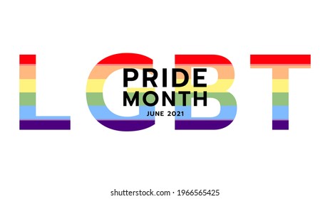 LGBT Pride month at June 2021  Symbols with LGBT pride flag or Rainbow colors. LGBT designs isolated on white background, Vector illustration EPS 10