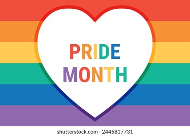 LGBT Pride Month in June. banner Rainbow. Vector illustration