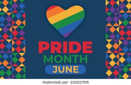 Lgbt Pride Month June Lgbt Flag Stock Vector (Royalty Free) 2155217935 ...