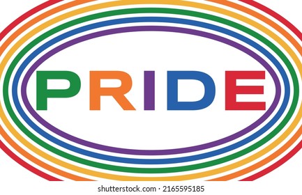 LGBT Pride Month in June. LGBT flag in text. Lesbian Gay Bisexual . Poster, card, banner, background, T-shirt design. Vector ilustration. EPS 10