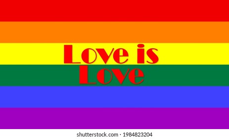 LGBT Pride Month in June. Lesbian Gay Bisexual Transgender. Celebrated annual. LGBT flag. Rainbow love concept. Human rights and tolerance. Poster, card, banner and background. Vector illustration