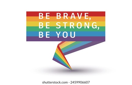 LGBT Pride Month in June. Lesbian Gay Bisexual Transgender. Celebrated annual. LGBT flag. Rainbow love concept. Human rights and tolerance. Poster, card, banner and background. Vector ilustration