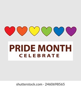 LGBT Pride Month in June. Lesbians, gays, bisexuals, transsexuals. LGBT flag. Rainbow love concept. Human rights and tolerance. Poster, card, banner, badge. Cartoon vector illustration of LGBT holiday