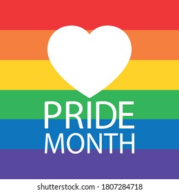 LGBT Pride Month in June.Poster, card, banner and background. Vector illustration