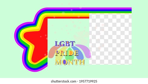 LGBT PRIDE MONTH PROMOTION DESIGN.gay pride flyers, posters, social media graphics.LGBTQ+ illustrations concept.