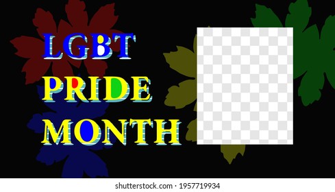 LGBT PRIDE MONTH PROMOTION DESIGN.gay pride flyers, posters, social media graphics.LGBTQ+ illustrations concept.