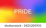 LGBT Pride Month. Pride Rainbow Background and Banner Template. Gay, Lesbian, Bisexual and Transgender Community. Vector Illustration. 