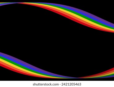 LGBT Pride Month. Pride Rainbow Background. Gay, Lesbian, Bisexual and Transgender Community. Vector Illustration. 