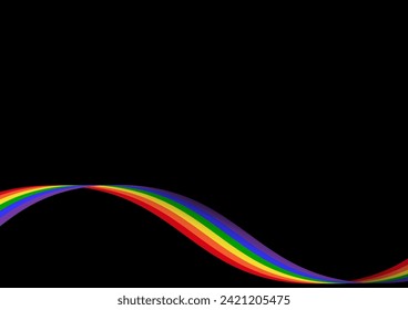 LGBT Pride Month. Pride Rainbow Background. Gay, Lesbian, Bisexual and Transgender Community. Vector Illustration. 