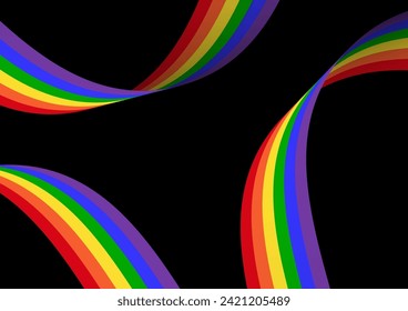 LGBT Pride Month. Pride Rainbow Background. Gay, Lesbian, Bisexual and Transgender Community. Vector Illustration. 