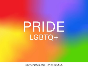 LGBT Pride Month. Pride Rainbow Background. Gay, Lesbian, Bisexual and Transgender Community. Vector Illustration. 