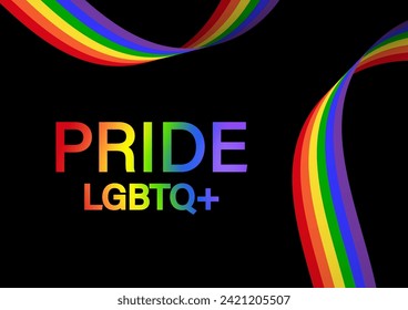 LGBT Pride Month. Pride Rainbow Background. Gay, Lesbian, Bisexual and Transgender Community. Vector Illustration. 
