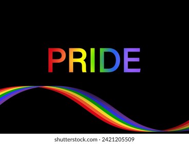 LGBT Pride Month. Pride Rainbow Background. Gay, Lesbian, Bisexual and Transgender Community. Vector Illustration. 