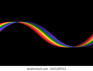 LGBT Pride Month. Pride Rainbow Background. Gay, Lesbian, Bisexual and Transgender Community. Vector Illustration. 