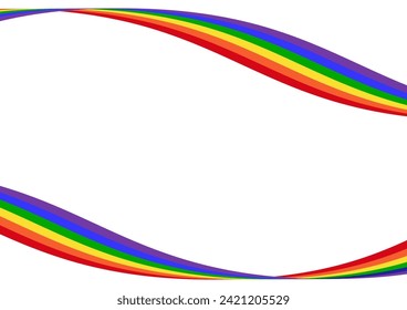 LGBT Pride Month. Pride Rainbow Background. Gay, Lesbian, Bisexual and Transgender Community. Vector Illustration. 