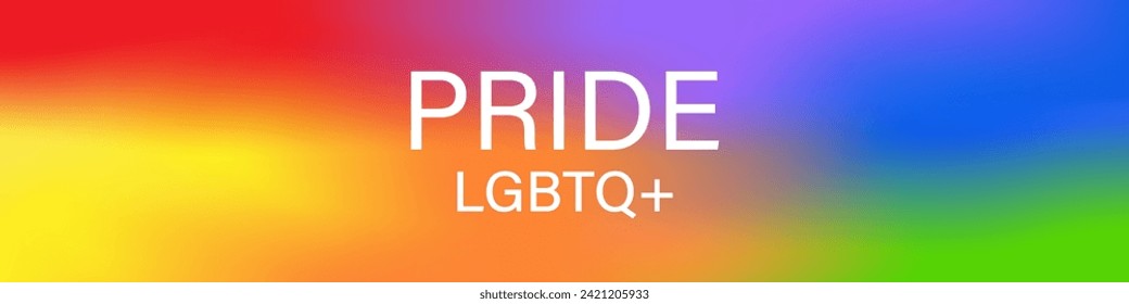 LGBT Pride Month. Pride Rainbow Background and Banner Template. Gay, Lesbian, Bisexual and Transgender Community. Vector Illustration. 