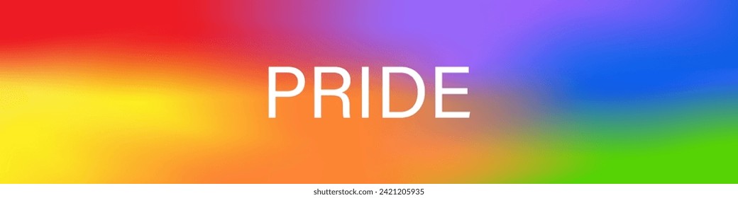 LGBT Pride Month. Pride Rainbow Background and Banner Template. Gay, Lesbian, Bisexual and Transgender Community. Vector Illustration. 