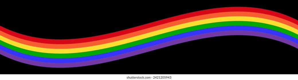 LGBT Pride Month. Pride Rainbow Background and Banner Template. Gay, Lesbian, Bisexual and Transgender Community. Vector Illustration. 