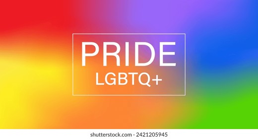 LGBT Pride Month. Pride Rainbow Background and Banner Template. Gay, Lesbian, Bisexual and Transgender Community. Vector Illustration. 