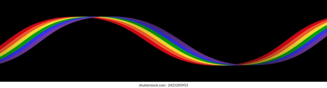LGBT Pride Month. Pride Rainbow Background and Banner Template. Gay, Lesbian, Bisexual and Transgender Community. Vector Illustration. 