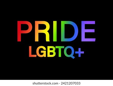 LGBT Pride Month. Pride Rainbow Background and Banner Template. Gay, Lesbian, Bisexual and Transgender Community. Vector Illustration. 