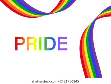 LGBT Pride Month. Pride Rainbow Background. Gay, Lesbian, Bisexual and Transgender Community. Vector Illustration. 