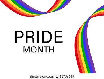 LGBT Pride Month. Pride Rainbow Background. Gay, Lesbian, Bisexual and Transgender Community. Vector Illustration. 