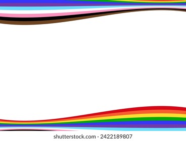 LGBT Pride Month. Pride Rainbow Background and Banner Template. Gay, Lesbian, Bisexual and Transgender Community. Vector Illustration. 