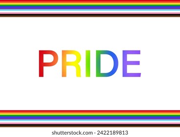 LGBT Pride Month. Pride Rainbow Background and Banner Template. Gay, Lesbian, Bisexual and Transgender Community. Vector Illustration. 
