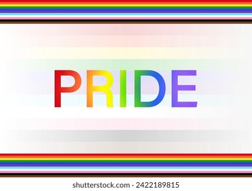 LGBT Pride Month. Pride Rainbow Background and Banner Template. Gay, Lesbian, Bisexual and Transgender Community. Vector Illustration. 