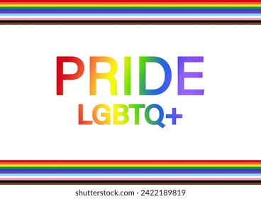 LGBT Pride Month. Pride Rainbow Background and Banner Template. Gay, Lesbian, Bisexual and Transgender Community. Vector Illustration. 