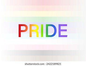 LGBT Pride Month. Pride Rainbow Background and Banner Template. Gay, Lesbian, Bisexual and Transgender Community. Vector Illustration. 