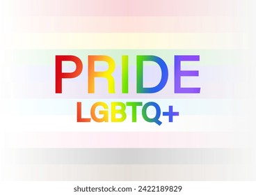 LGBT Pride Month. Pride Rainbow Background and Banner Template. Gay, Lesbian, Bisexual and Transgender Community. Vector Illustration. 