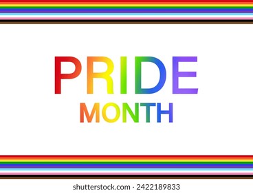 LGBT Pride Month. Pride Rainbow Background and Banner Template. Gay, Lesbian, Bisexual and Transgender Community. Vector Illustration. 