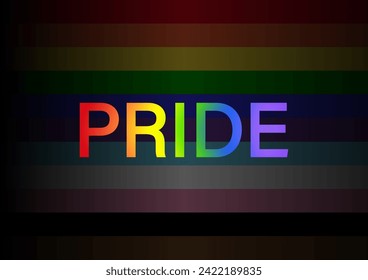 LGBT Pride Month. Pride Rainbow Background and Banner Template. Gay, Lesbian, Bisexual and Transgender Community. Vector Illustration. 