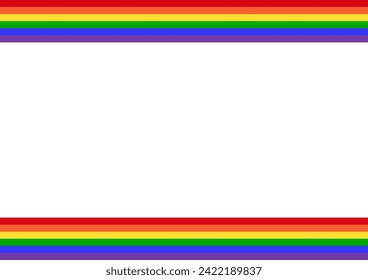LGBT Pride Month. Pride Rainbow Background and Banner Template. Gay, Lesbian, Bisexual and Transgender Community. Vector Illustration. 