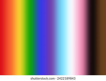 LGBT Pride Month. Pride Rainbow Background and Banner Template. Gay, Lesbian, Bisexual and Transgender Community. Vector Illustration. 