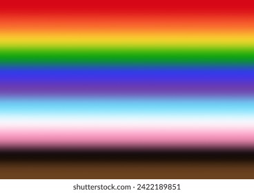 LGBT Pride Month. Pride Rainbow Background and Banner Template. Gay, Lesbian, Bisexual and Transgender Community. Vector Illustration. 