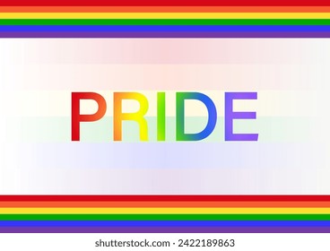 LGBT Pride Month. Pride Rainbow Background and Banner Template. Gay, Lesbian, Bisexual and Transgender Community. Vector Illustration. 