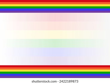 LGBT Pride Month. Pride Rainbow Background and Banner Template. Gay, Lesbian, Bisexual and Transgender Community. Vector Illustration. 