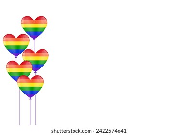 Mes del Orgullo LGBT. Orgullo de fondo arcoiris y plantilla de carteles. Comunidad de gays, lesbianas, bisexuales y transexuales. Ilustración vectorial. 