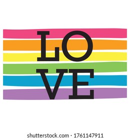 Lgbt pride month. Rainbow flag. Love background.