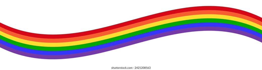 LGBT Pride Month. Pride Rainbow Flag for Background or Banner Template. Gay, Lesbian, Bisexual and Transgender Community. Vector Illustration. 