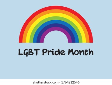 LGBT pride month rainbow vector