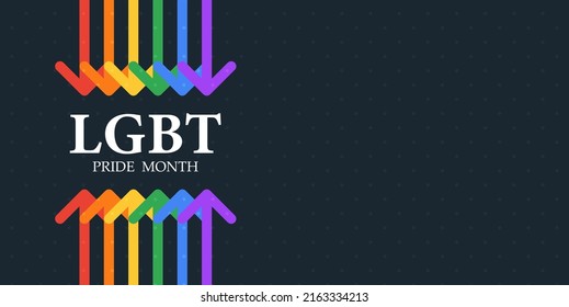 LGBT pride month. Used in cover design, poster, card, banner and background