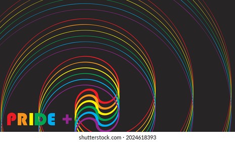 LGBT Pride Month vector concept. Freedom rainbow flag. Gay parade annual summer event