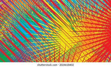 LGBT Pride Month vector concept. Freedom rainbow flag. Gay parade annual summer event