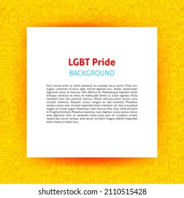 LGBT Pride Paper Template. Vector Illustration of Outline Design.