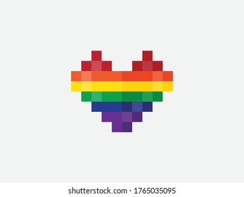 Lgbt Pride Pixel Art Vector On Stock Vector (Royalty Free) 1765035095 ...